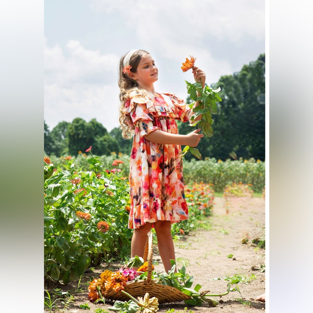 Multicolor ruffle dress